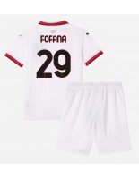 AC Milan Youssouf Fofana #29 Bortedraktsett Barn 2024-25 Korte ermer (+ bukser)